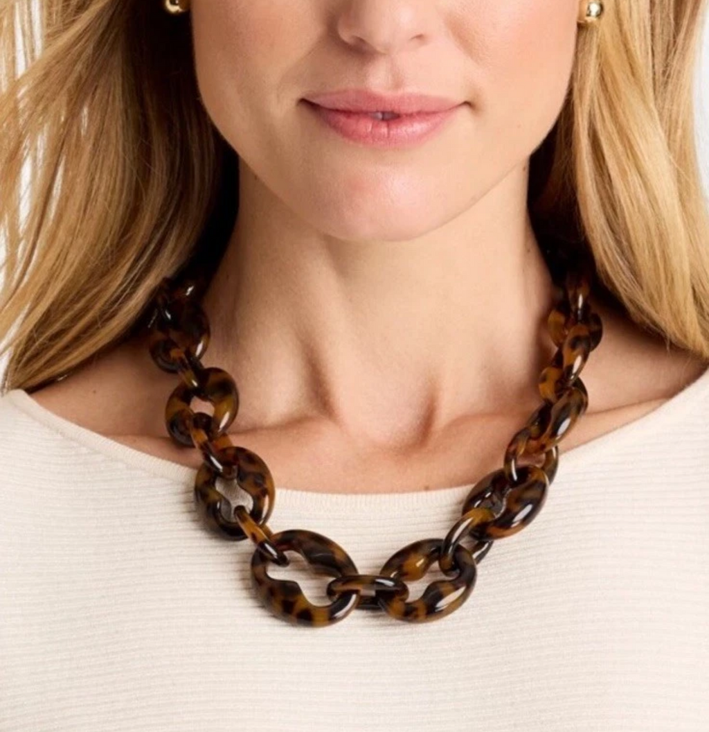 Chicos Tortoise Mariner Necklace