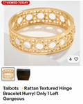 Talbots Rattan Textured Hinge Bracelet