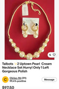 Talbots 2 Uptown Pearl cream