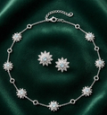 Talbots 3 sparkling Genuine Silver tone Necklace Set