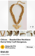 Chicos Beaded Necklace