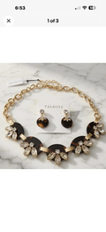 Talbots 2-Piece Crystal Tortoise Shell Necklace Set