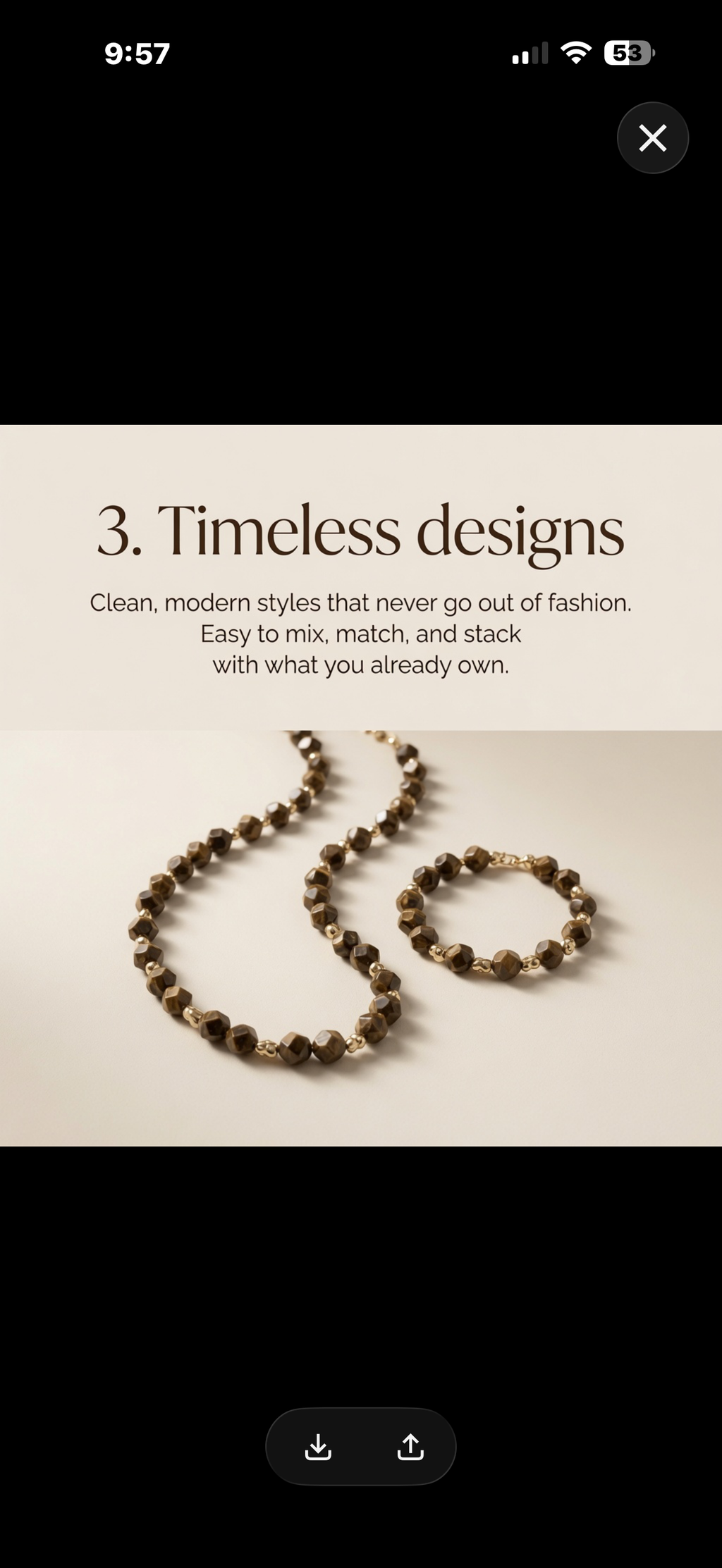 Tiger Eye Necklace Set