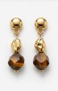 Chrioc Tigers eye Necklace Bracelet Earrings Set